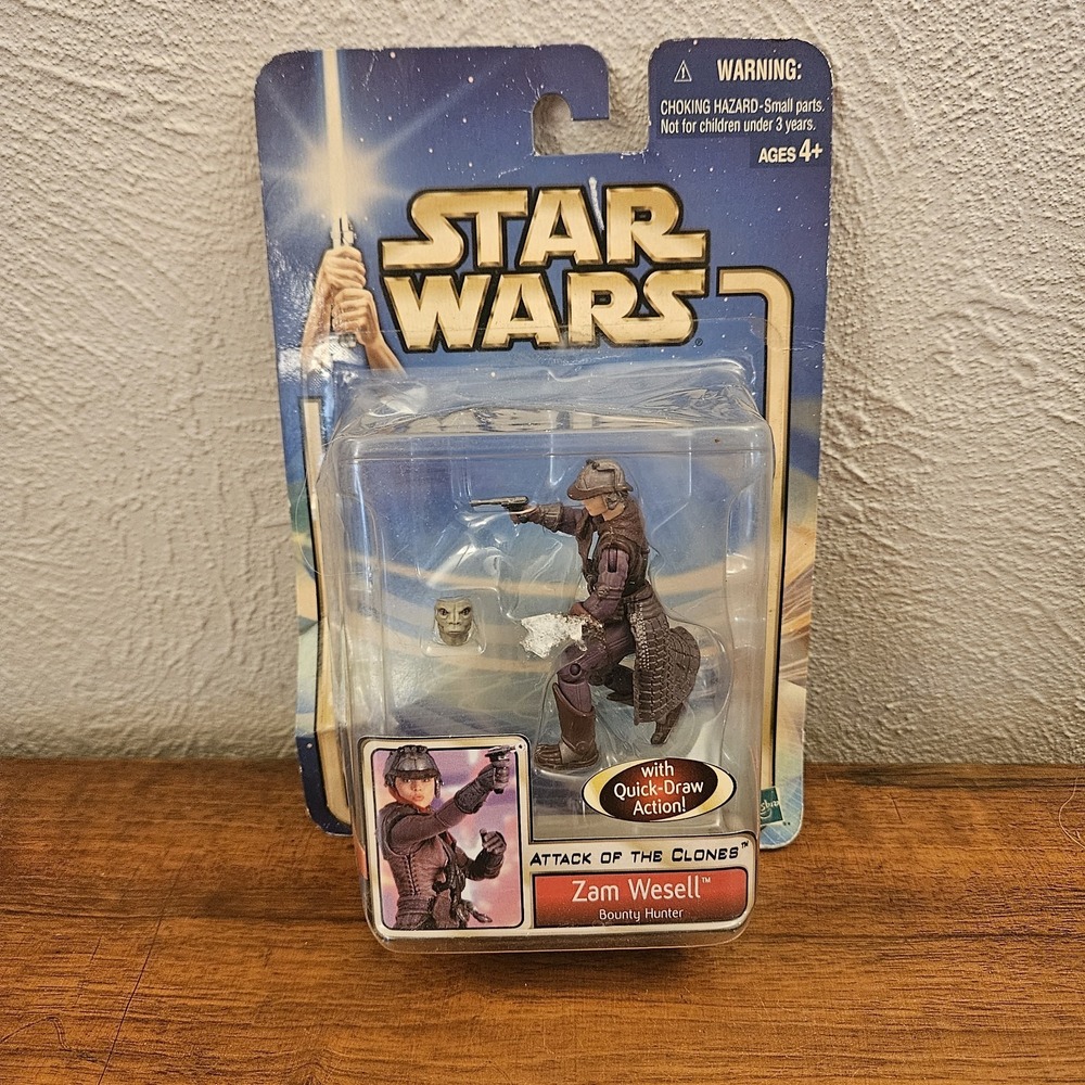Star Wars Zam Wesell Attack of the Clones 2002 Hasbro Action Figure Sealed